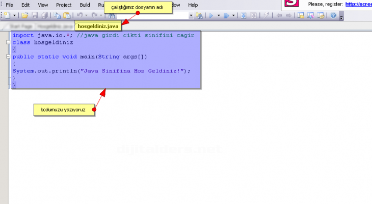 Java Classpath tanımlamaları, Consolda ilk program yazılması, derlenmesi, &ccedil;alıştırılması Aynı uygulamanın Netbeansta yapılışı ve class, java ve jar dosyalarının g&ouml;sterilmesi